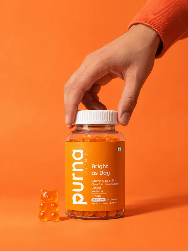 Purna Bright as Day Orange gummies