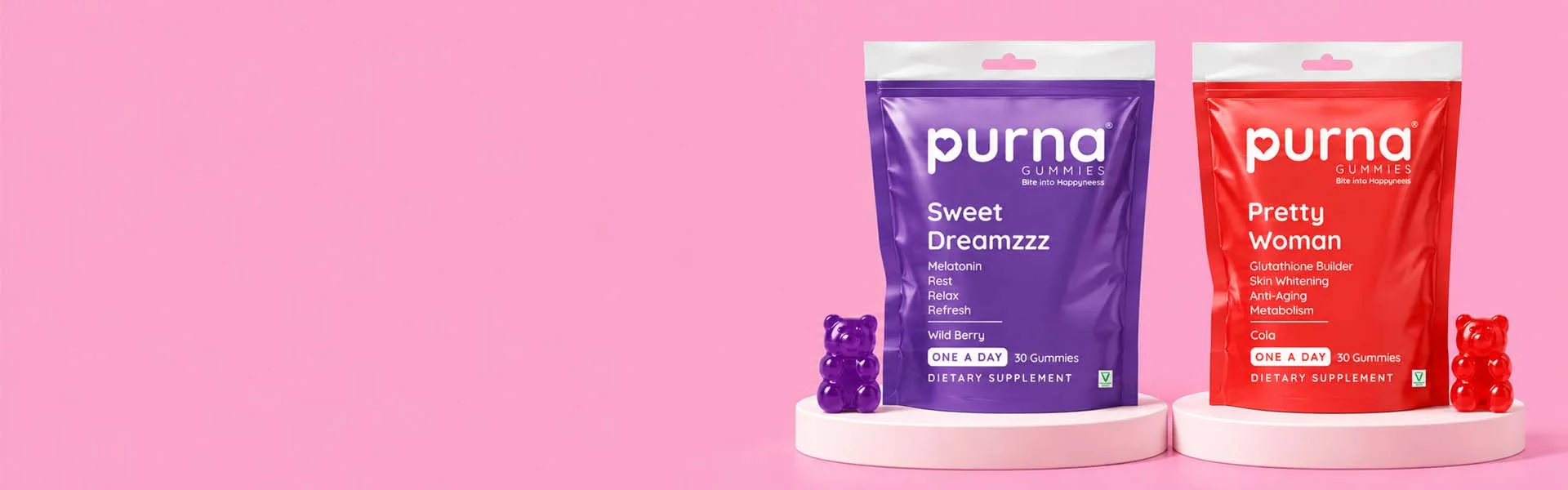 Purna Sweet Dreamzzz and Pretty Woman gummies